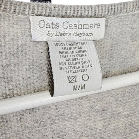 Oats Cashmere by Debra Hayburn 100% Cashmere Longline Open Front Cardigan Size M - Picture 2 of 8
